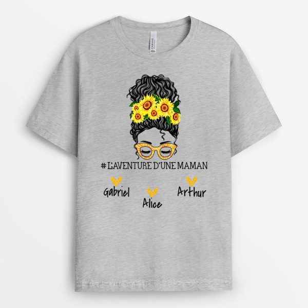 T-shirt L’aventure d’une Maman Mamie Personnalise