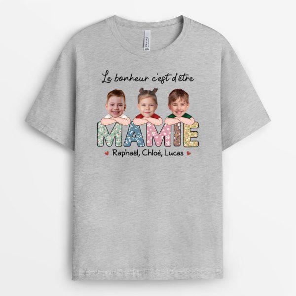 T-shirt Le Bonheur C’Est D’Etre Une MamanMamie Personnalise