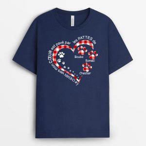 T-shirt Le Chemin Vers Mon Coeur Empreintes Careaux Personnalise T-shirt Le Chemin Vers Mon Coeur Empreintes Careaux Personnalise