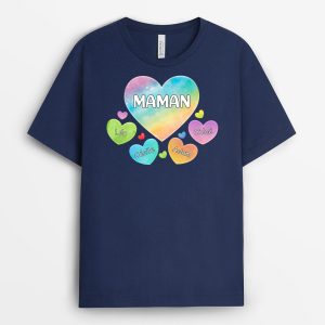 T-shirt Le Coeur de Maman Mamie Coeur D’Enfants Personnalise T-shirt Le Coeur de Maman Mamie Coeur D’Enfants Personnalise