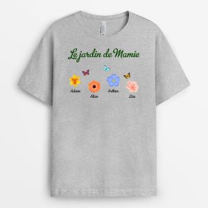 T-shirt Le Jardin de Maman Mamie Personnalise T-shirt Le Jardin de Maman Mamie Personnalise
