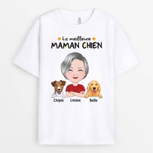 T-shirt Le Meilleur Maman Chien De Tous Les Temps Personnalise T-shirt Le Meilleur Maman Chien De Tous Les Temps Personnalise