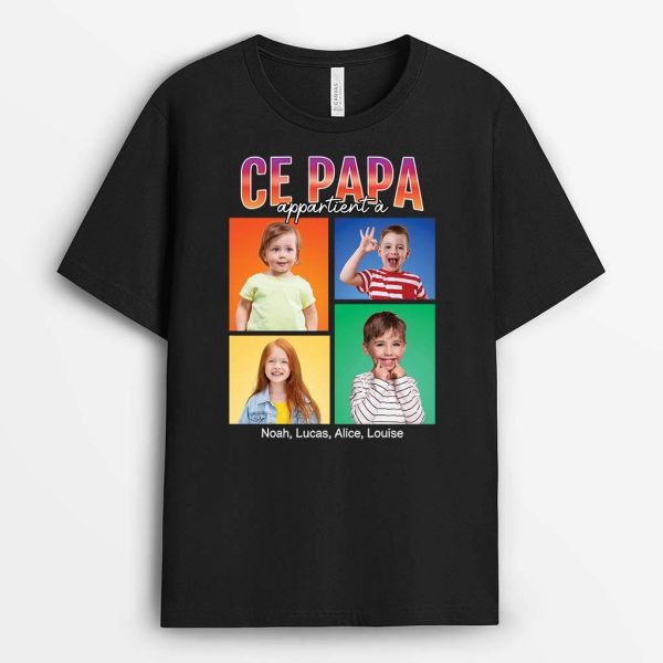 T-shirt Le Meilleur Papa Appartient A Personnalise