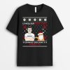 T-shirt Le Meilleur Papa Chat Demandez Noel Personnalise