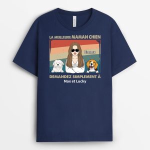 T-shirt Le Meilleur Papa Chien Du Monde Personnalise T-shirt Le Meilleur Papa Chien Du Monde Personnalise