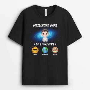 T-shirt Le Meilleur Papa De L’Univers Personnalise T-shirt Le Meilleur Papa De L’Univers Personnalise