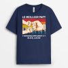 T-shirt Le Meilleur Papa Demandez Poing Personnalise