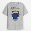T-shirt Le Meilleur Papa Epaule Personnalise