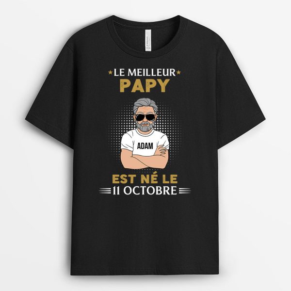 T-shirt Le Meilleur Papa Est Ne Personnalise