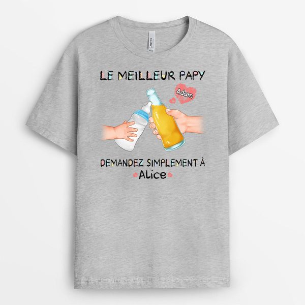 T-shirt Le Meilleur Papa Sante Personnalise