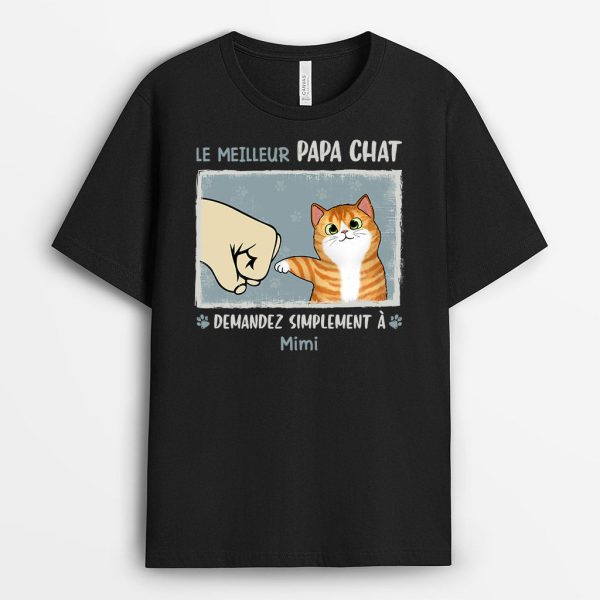 T-shirt Le Meilleur PapaLa Meilleure Maman Chat Personnalise