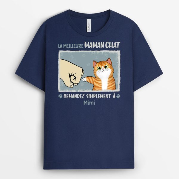 T-shirt Le Meilleur PapaLa Meilleure Maman Chat Personnalise