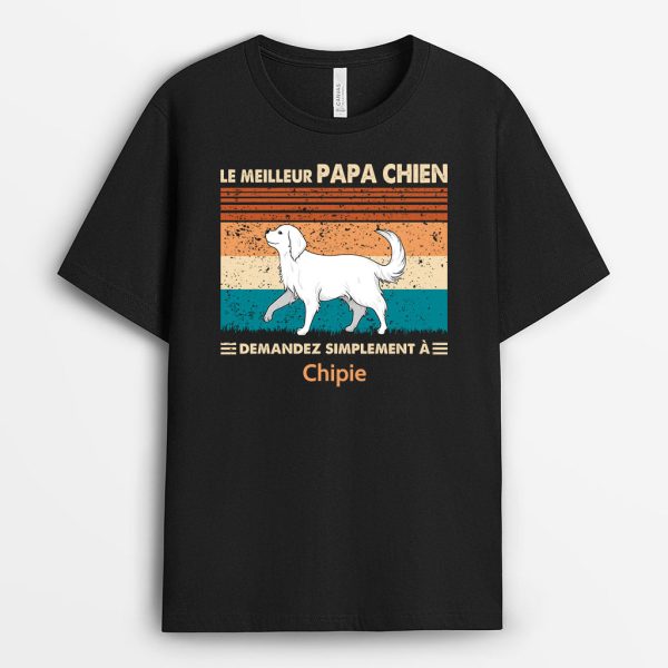 T-shirt Le Meilleur PapaLa Meilleure Maman Chien Personnalise