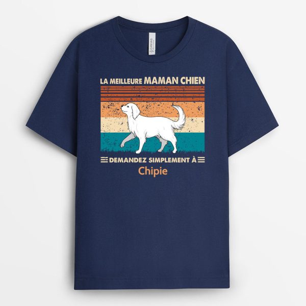 T-shirt Le Meilleur PapaLa Meilleure Maman Chien Personnalise