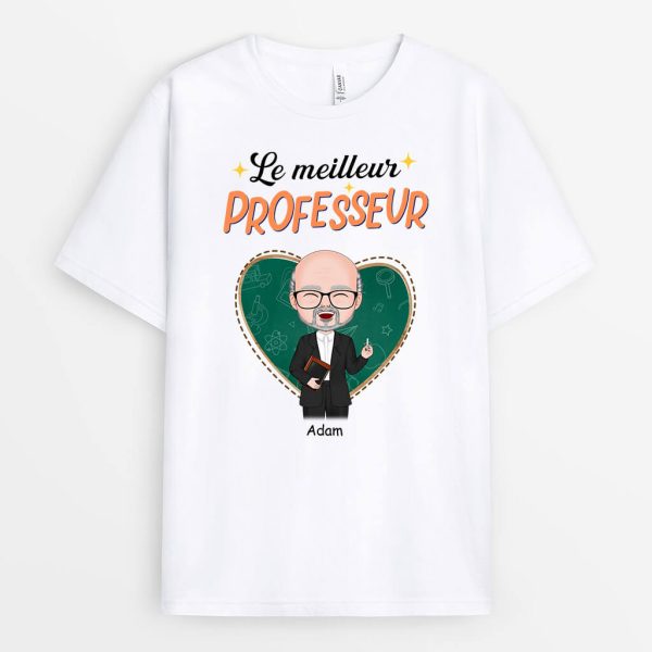 T-shirt Le Meilleur Professeur Personnalise