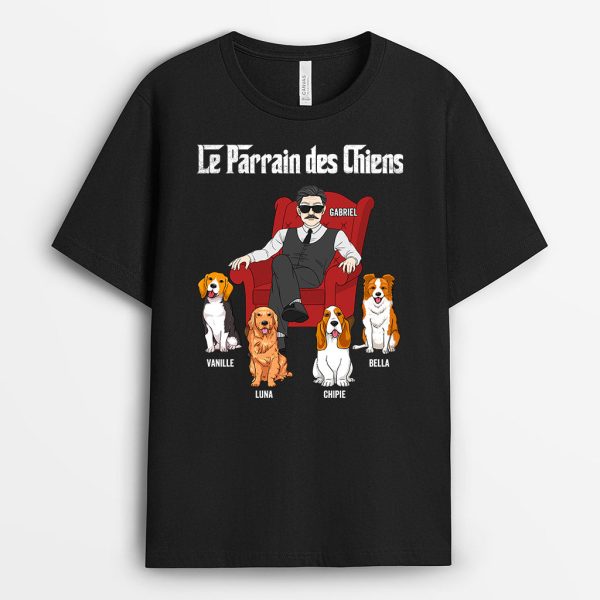 T-shirt Le Parrain Des Chiens Personnalise