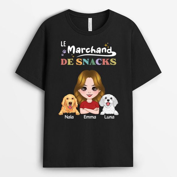 T-shirt Le RevendeurLa Revendeuse De Friandise Version Chiens Personnalise