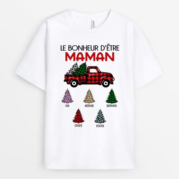 T-shirt Le bonheur d’etre Mamie Sapin Voiture Personnalise