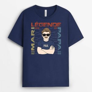 T-shirt Legende Depuis Portrait Personnalise T-shirt Legende Depuis Portrait Personnalise