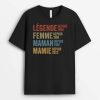 T-shirt Legende Mariee Maman Mamie Depuis Version Blanc Personnalise