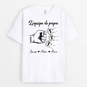 T-shirt L’equipe De Papa Personnalise T-shirt L’equipe De Papa Personnalise