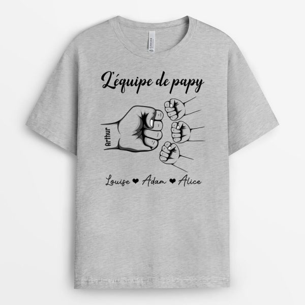 T-shirt L’equipe De Papa Personnalise