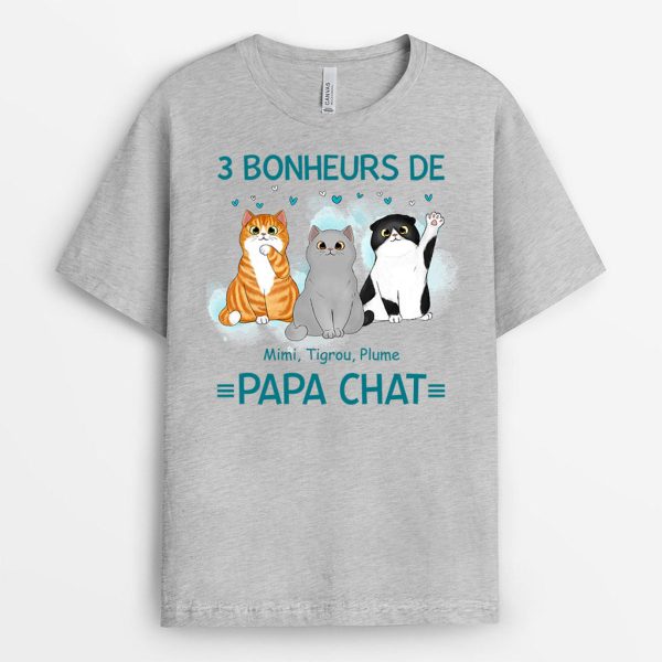 T-shirt Les Bonheurs de Maman Chat Personnalise