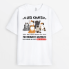 T-shirt Les Chats Me Rendent Heureux Empreinte Personnalise