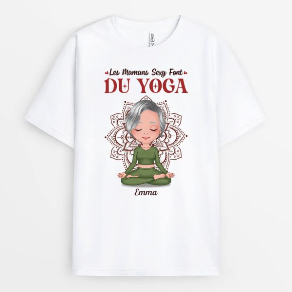 T-shirt Les Mamans Sexy Font Du Yoga Personnalise