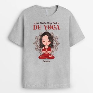 T-shirt Les Mamans Sexy Font Du Yoga Personnalise 1 T shirt Les Mamans Sexy Font Du Yoga Personnalise 2