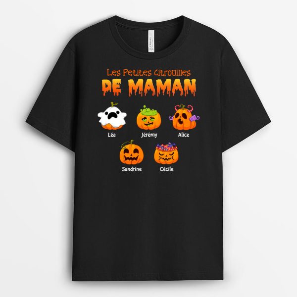 T-shirt Les Petites Citrouilles De Maman Halloween Personnalise