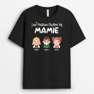 T-shirt Les Petites Etoiles De PapaPapy Version Mignonne Personnalise T-shirt Les Petites Etoiles De PapaPapy Version Mignonne Personnalise