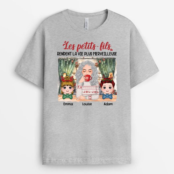 T-shirt Les Petits-Fils Rendent La Vie Plus Merveilleuse Personnalise