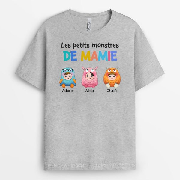 T-shirt Les Petits Monstres de Maman Mamie Personnalise