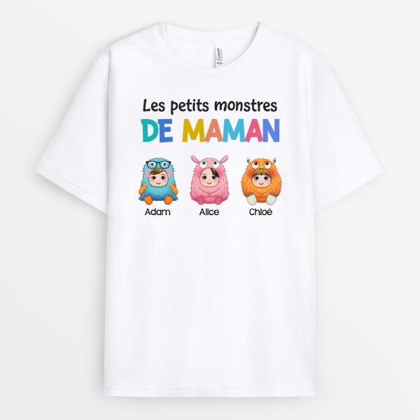 T-shirt Les Petits Monstres de Maman Mamie Personnalise