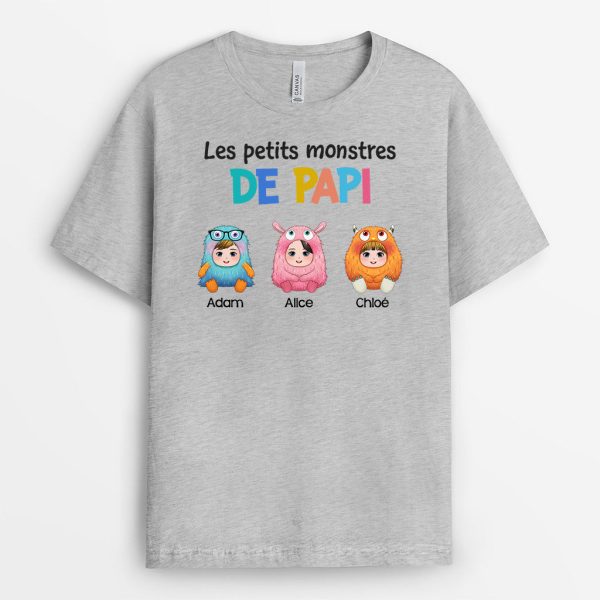 T-shirt Les Petits Monstres de Papa Papy Personnalise