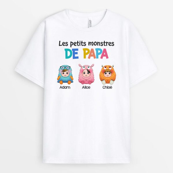 T-shirt Les Petits Monstres de Papa Papy Personnalise