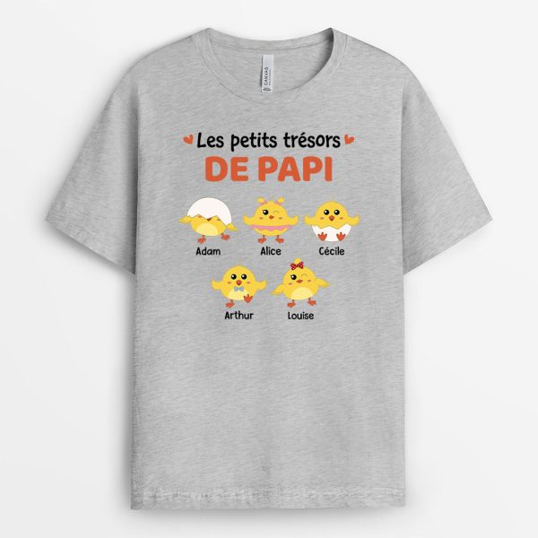 T-shirt Les Petits Tresors de Papi Papa Personnalise