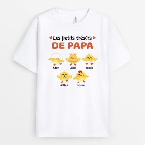 T-shirt Les Petits Tresors de Papi Papa Personnalise