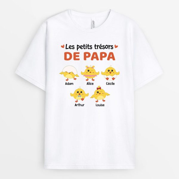 T-shirt Les Petits Tresors de Papi Papa Personnalise