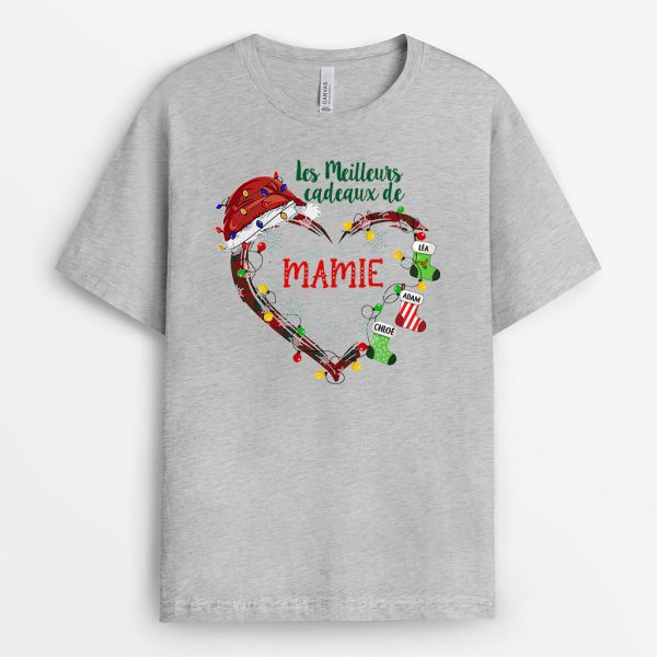 T-shirt Les meilleurs cadeaux de Mamie Personnalise