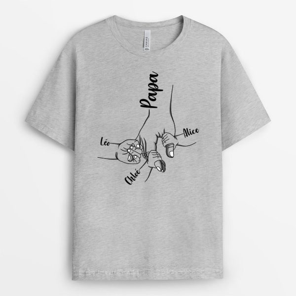 T-shirt Lien De Papa Grand-Pere Enfants Personnalise