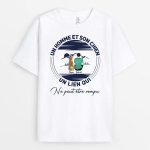 T-shirt Lien qui ne peut etre rompu Homme Chien Personnalise T-shirt Lien qui ne peut etre rompu Homme Chien Personnalise