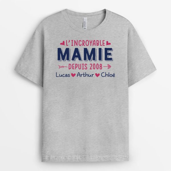 T-shirt L’incroyable Maman Depuis Personnalise