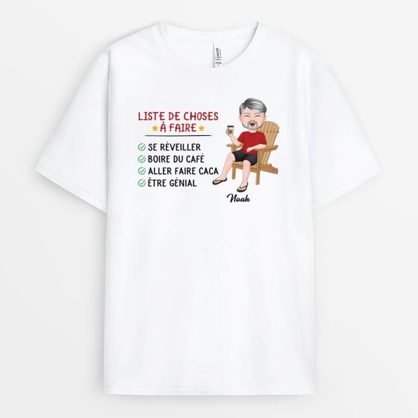 T-shirt Listes Des Choses A Faire Personnalise