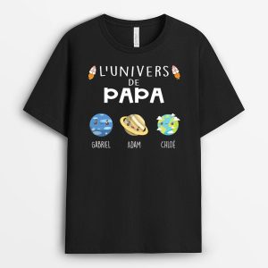 T-shirt L’univers De Papa Papi Personnalise T-shirt L’univers De Papa Papi Personnalise