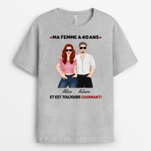 T-shirt Ma FemmeMon Mari A 60 Ans Et Est Toujours Sexy Personnalise
