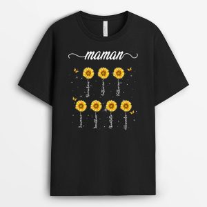 T-shirt Mamam Mamie Tournesol Personnalise T-shirt Mamam Mamie Tournesol Personnalise