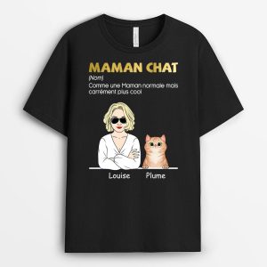 T-shirt Maman Chat Cool Personnalise 2 T shirt Maman Chat Cool Personnalise 3