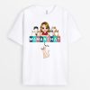 T-shirt Maman Chat Lettres Personnalise